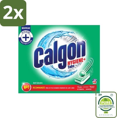 Calgon - Wasmachinereiniger - Tegen Kalkaanslag - 48 Tabletten - Voordeelverpakking - 2 stuks - Wasmachinereiniger - Kalkverwijderaar