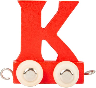 Small Foot - Houten Lettertrein Rood - K - 12 stuks