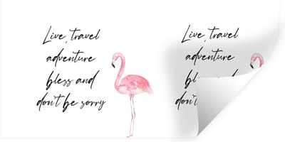 Muurstickers - Sticker Folie - Live, travel, adventure, bless and don't be sorry - Quotes - Spreuken - Reizen - 40x20 cm - Plakfolie - Muurstickers Kinderkamer - Zelfklevend Behang - Zelfklevend behangpapier - Stickerfolie