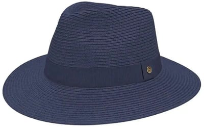 Vista Fedora – Zonnehoed Dames & Heren UV-bescherming Reisvriendelijk - Maat: M-L: 58 cm - Navy Blauw