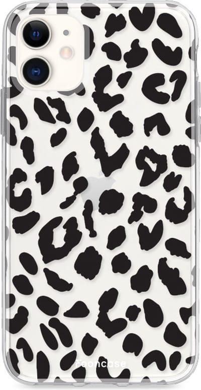 Fooncase Hoesje Geschikt voor iPhone 12 Mini - Shockproof Case - Back Cover / Soft Case - Luipaard / Leopard print