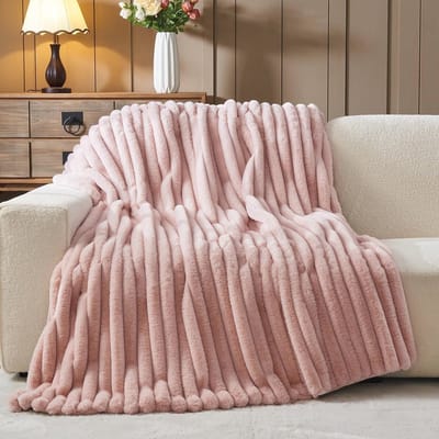 Fluffy Roze Cuddle Dekens voor Meisjes - Zachte en Warme Flanellen Bedsprei 150 x 200 cm
