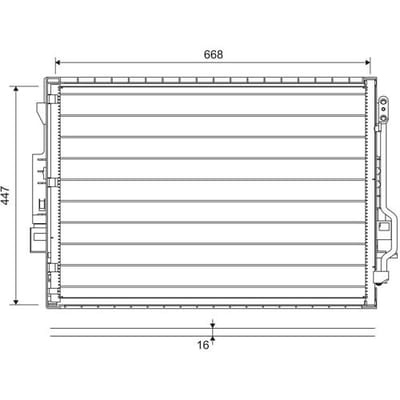 Condensator, airconditioning VALEO 822643