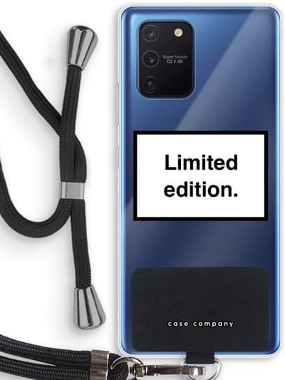 Case Company® - Hoesje met koord geschikt voor Samsung Galaxy Note 10 Lite hoesje met Koord - Limited edition - Telefoonhoesje met Zwart Koord - Bescherming aan alle Kanten en Over de Schermrand