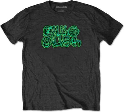 Billie Eilish - Neon Logo Heren T-shirt - S - Zwart