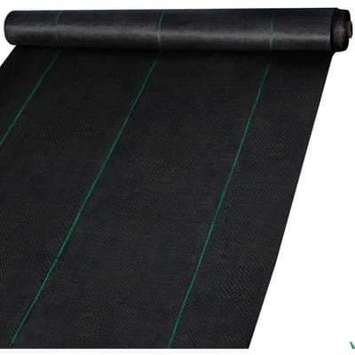 Barrière anti-mauvaises herbes tissée en PP robuste pour paysage, 6 x 300 pieds, 2,4 oz