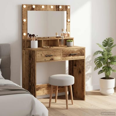 vidaXL - Kaptafel - Oudhout - 79 - x - 41 - x - 135 - cm - Bewerkt - hout