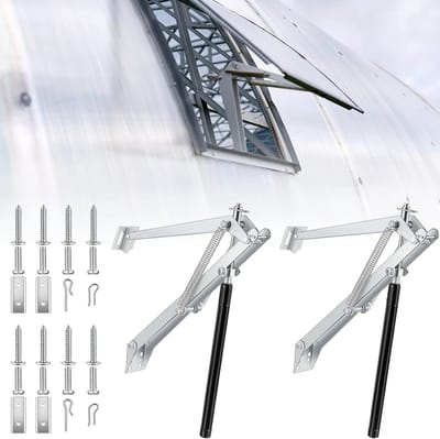 Automatische Dakraamopener - Dakraamopener - Kas Ventilatie - Dubbele Veer - 38cm - Zilver