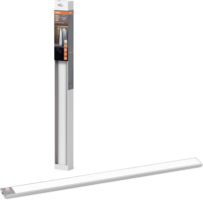 OSRAM LED onderkastverlichting met bewegingssensor en USB-oplaadfunctie, 600 mm, in grijs van aluminium, met CCT, IP20-bescherming, voor kasten en planken