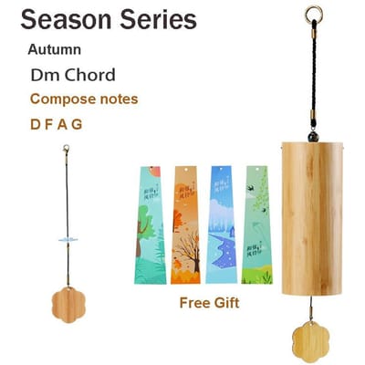 Hluru Windbell Bamboe Windgong 8 Toon Staven Windgong Zen Meditatie Ambacht Huis Tuin Patio Hangende Ornamenten CG Am Dm Akkoord