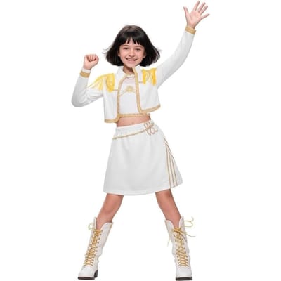 Kostuum Koreaanse-Pop Kinderen KoreaansePop Zangeres Cosplay Meisjes Jurk voor Verjaardagsfeest Halloween Carnaval Size110(100-110cm) white