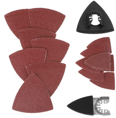 Dailygoods- Schuurkit 82 Stuks - Zandkussen - Oscillerend Gereedschap - Fijn Schuren - Hoogwaardig Materiaal - Duurzaam en Geschikt voor Hout/PVC - Schuurpads