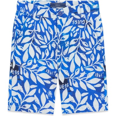 Linnen en viscose bermuda voor kinderen Guess