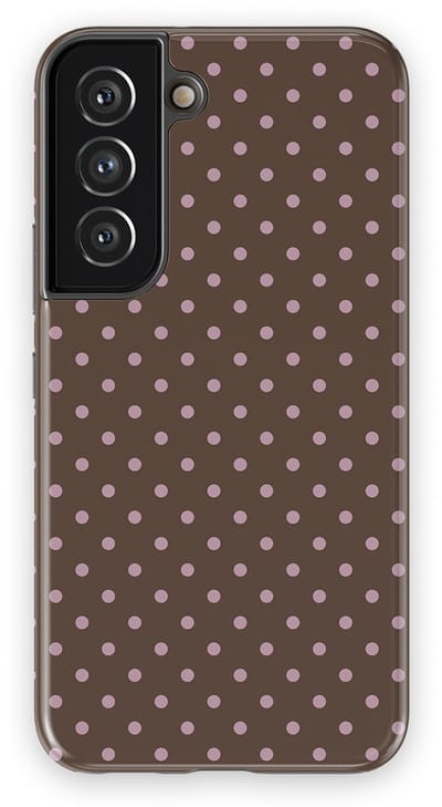 Polka Dots Hoesje Samsung Galaxy S22 | Geschikt Voor Mag | Stippen Design Backcover Samsung Galaxy S22 Choco Blush