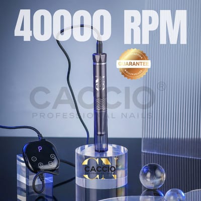 CACCIO® 40.000 RPM Electrische Nagelvijl-2023 Grijs Nagelfrees met 1 Keramisch bitje-2023 geupgraded Nagelfrees-Extreem Lage Geluid- Geen Trilling-Pedicure en Manicure-Nieuwe Technol-Aluminimum Nagelfrees-Gellak nagels-Acryl nagels-Nagelstudio-Nagels