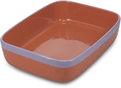 ONA Ovenschaal 29,5x22,5xH7cm oranje/paars Duo