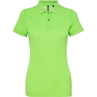 Asquith & Fox Dames/dames Performance Blend Poloshirt met korte mouwen (Neon Groen)