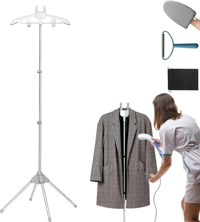 Telescopische Kledingstomer Standaard met Ophanghaak en Accessoires