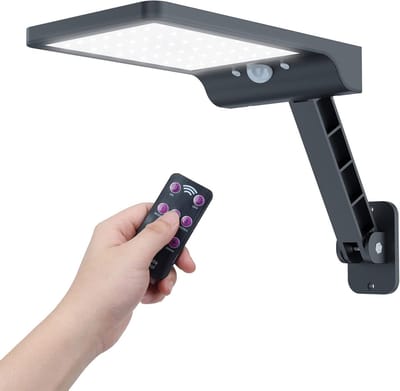 Zonnebrandverlichting voor Outdoor met Bewegingssensor en Afstandsbediening - 3 Verlichtingsmodi, IP65 Waterdicht, Voor Tuin en Garage