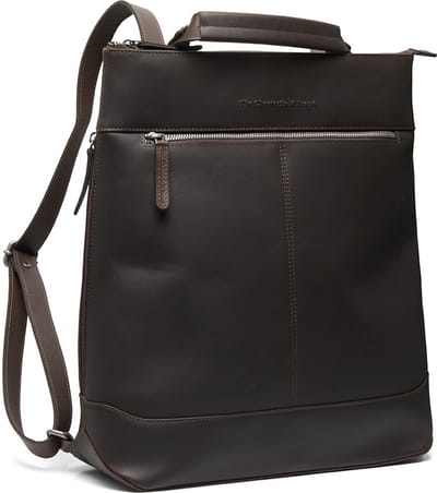 The Chesterfield Brand Omaha Waxed Pull Up Laptoprugzak - 14 inch - Bruin