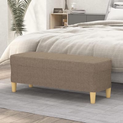 Zitbank stof - Hal bank - Extra zitplaats - Duurzame stof - 100x35x41 cm - Taupe