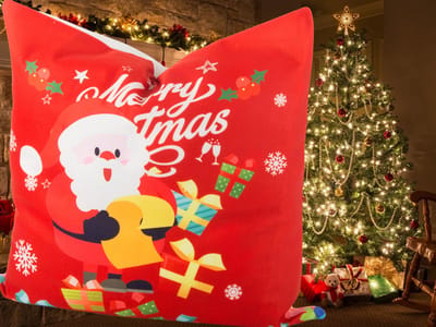 Actie4you® - Kussenhoes Kerst - Kerstmis Kussenhoes - Kerstman - Kussenhoes - Kerst - 45x45 cm - Sierkussen – Polyester