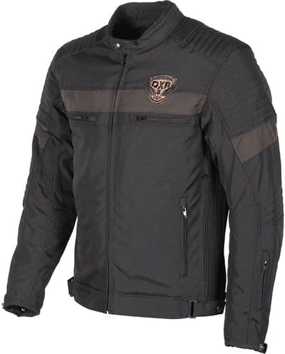 MOTOBLOUZ Motorjas CHUCK TEX Mannen|4-seizoenen|Zwart/Donkerbruin L CE-gekeurd