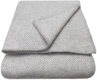 WOOOL Luxury Deken - ALASKA (Silver Grey) 150x183cm - 100% Wol