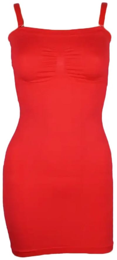 J&C strapless corrigerende onderjurk - Onderjurk met afneembandjes - Shapewear - Rood / S/M