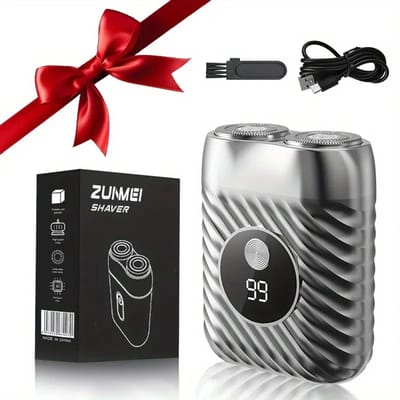 Digitale 2-Blade Scheerapparaat - Usb Oplaadbare 2-Kop Body Shaver/Precisie/Baardtrimmer - Lichtgewicht en Comfortabel - Perfecte Lichaamshaar Verzorging en de Beste Reiseditie - Unisex - Kleur: Vintage Zilver