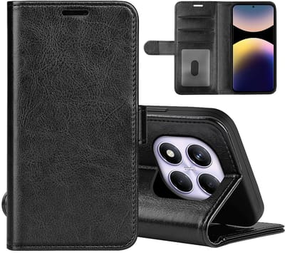 MobyDefend Hoesje - Geschikt voor Xiaomi Redmi Note 14 Pro 4G - Wallet Book Case (Sluiting Achterkant) - Zwart