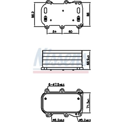 Olie radiator, motorolie NISSENS 91253