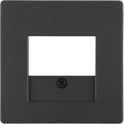 Berker Q1 afdekplaat - TAE/USB - RVS-kleur