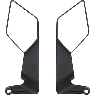 Rétroviseurs latéraux à aileron de vent de moto en alliage d'aluminium réglables rotatifs à 360 degrés gray