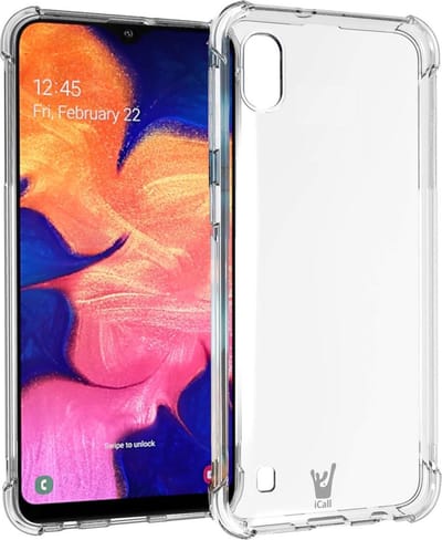 Hoesje geschikt voor Samsung Galaxy A10 - Anti Shock Proof Siliconen Back Cover Case Hoes Transparant