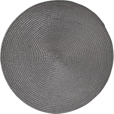 Placemat van kunststof – Zwart | Ø 38 cm | Set van 6