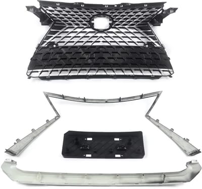 Voorbumper grille Gitro - Voor Lexus RX350/RX450H/RX350L (2016-2019) - Basissport Stijl - Chroom & Zwart