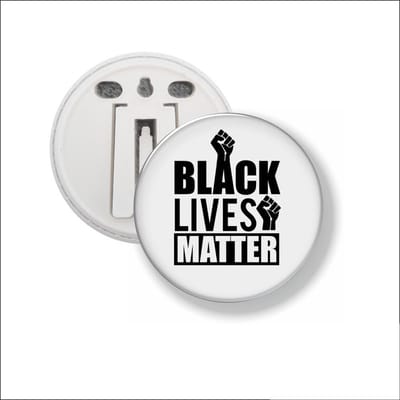 Button Met Clip 58 MM - Black Lives Matter