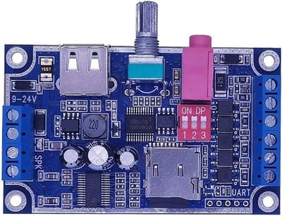 MP3 Muziek Voice Speler - Programmeerbare Board - 10 W Geluidsspeler - DC 12 V-24 V - Ondersteuning TF Kaart - U-Disk