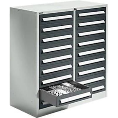 Schäfer Shop Select ladekast SF 180, 18 laden, lichtgrijs RAL 7035 antracietgrijs RAL 7016