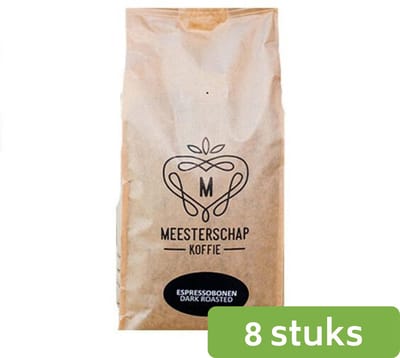 Meesterschap | Espresso koffiebonen | Dark roast | Zak 8 x 1 kg
