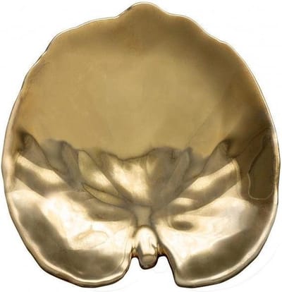 Costa Nova Riviera - servies - schaaltje blad - goud - aardewerk - H 2,4 cm
