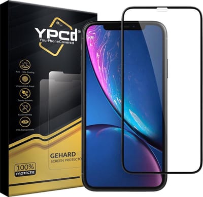 YPCd® Geschikt voor Apple iPhone XR Glass Screenprotector - Rand tot Rand