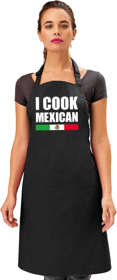 I cook Mexican keukenschort dames en heren met Mexicaanse vlag - Mexico schort