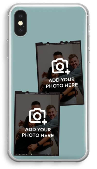 Gepersonaliseerd - Case Company® - Hoesje geschikt voor iPhone XS hoesje - Polaroid Zwart - Soft Cover Telefoonhoesje - Bescherming aan alle Kanten en Schermrand