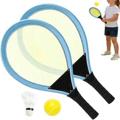 Kinderen Tennisset - Buitenspel Set - Actief Spelen - Comfortabele Antislip Grip - 54 x 265 cm - Multicolor
