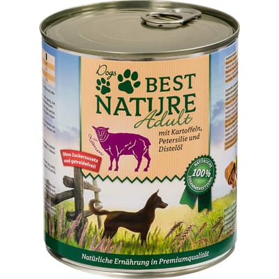 12x 800g Best Nature Dog Adult Lam, aardappelen & peterselie Hondenvoer nat
