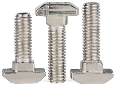 T-schroeven Hamerkop - T-moeren Bouten - Aluminium Profielen Bevestigen - Vernikkeld Koolstofstaal - M6x16mm 20 stuks - Zilver