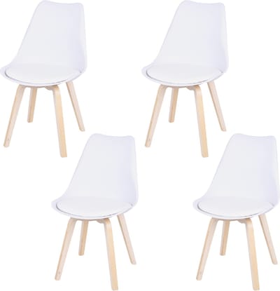 CALICOSY - Design stoelen met Emy kussens - set van 4