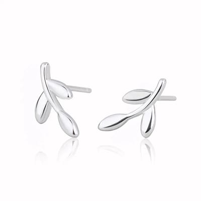 Oorbellen kerst - mistletoe - silver plated